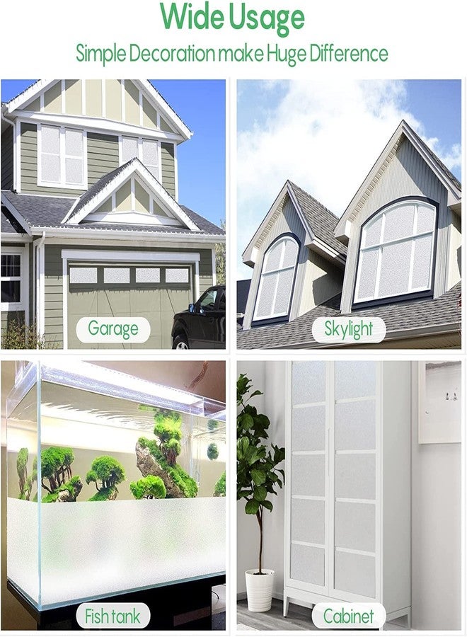 HOME13 Vinyl Frosted Window Self Adhesive Privacy Glass Film for Office Glass Door/Bathroom Frosted Window Film 12x50 Inches - Image 5